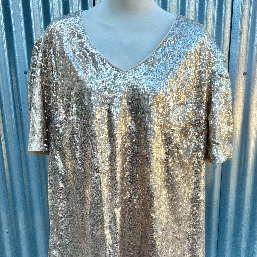Lane Bryant Gold Top sequin size 22 plus size party